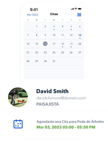 Programa tus citas con el App de GoSite.